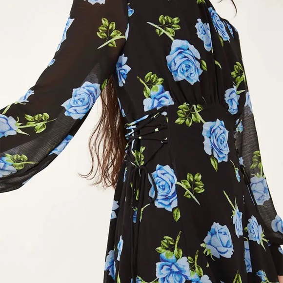 {Free People} Brand New Samantha Lace Up Mini Dress - Picture 4 of 12